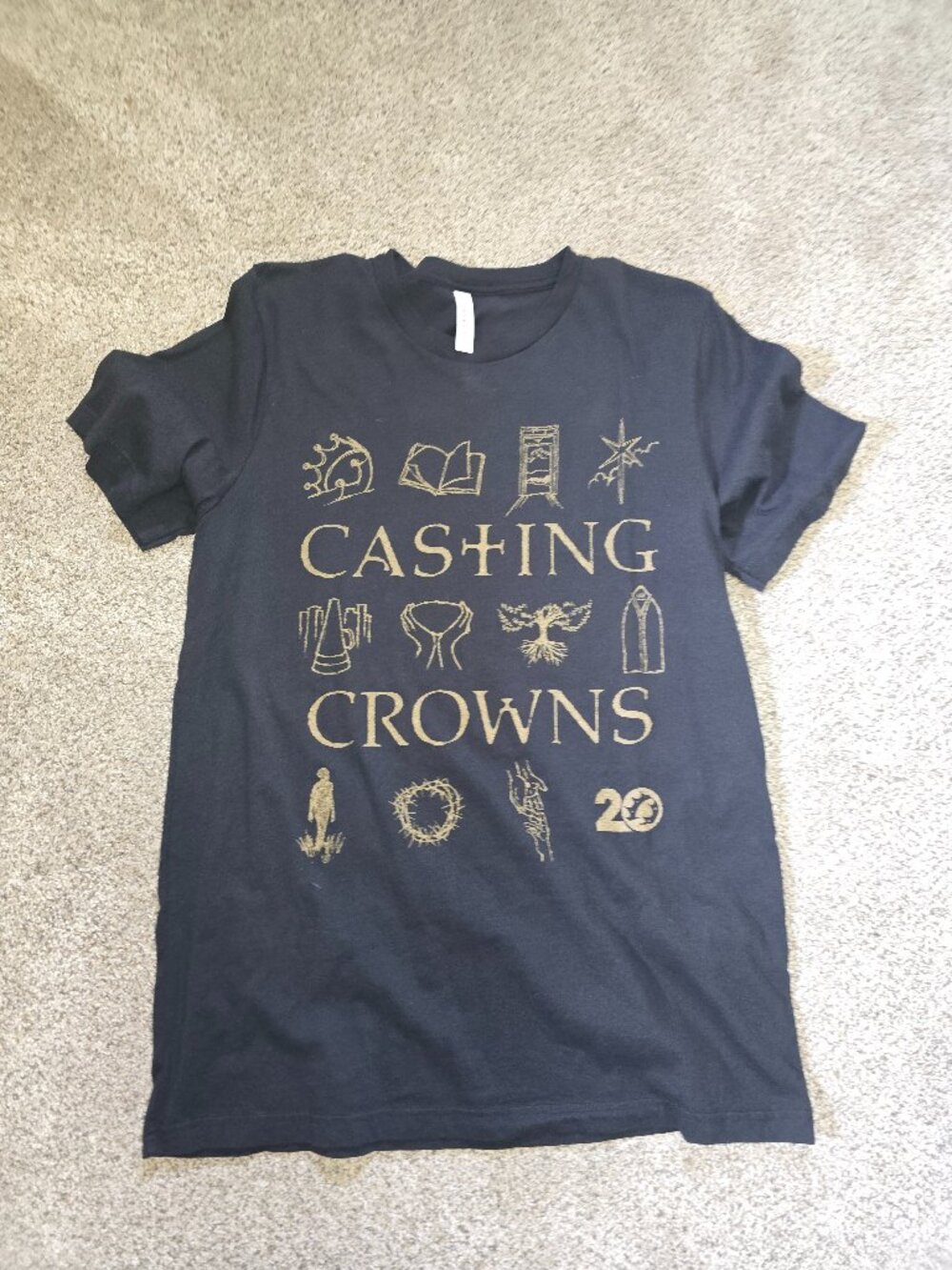 Casting Crowns Revelation 4 10 11 Graphic T Shirt Black Bella Canvas Size Large